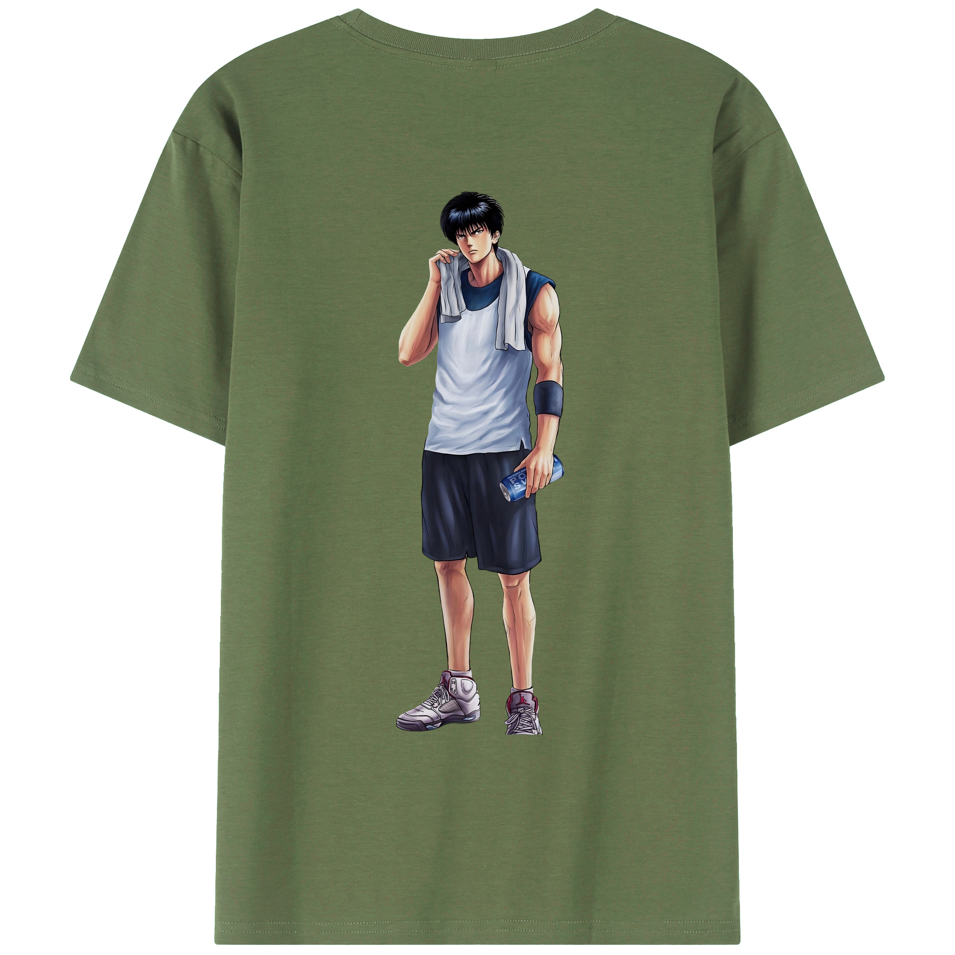 （画像用） SLAM DUNK／スラムダンク 綿100％ メンズ半袖Tシャツ（バックプリント） 通気性